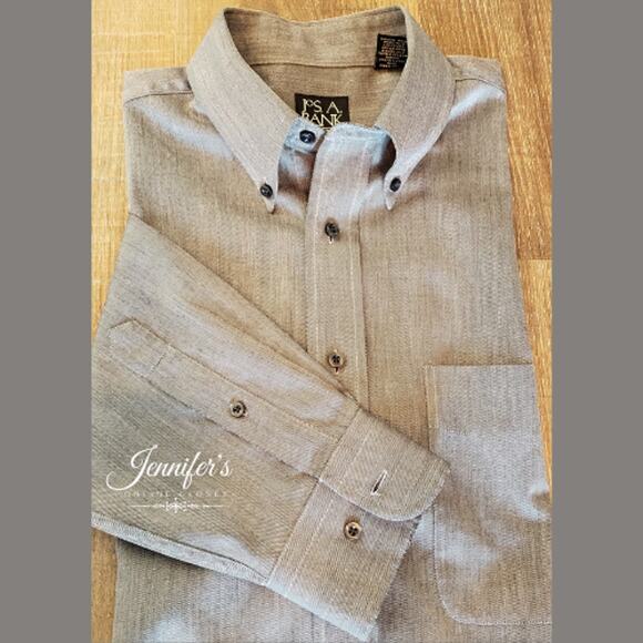 3/$25 Jos. A. Bank Men's Gray Button-Down Long Sleeve Shirt - Picture 1 of 13